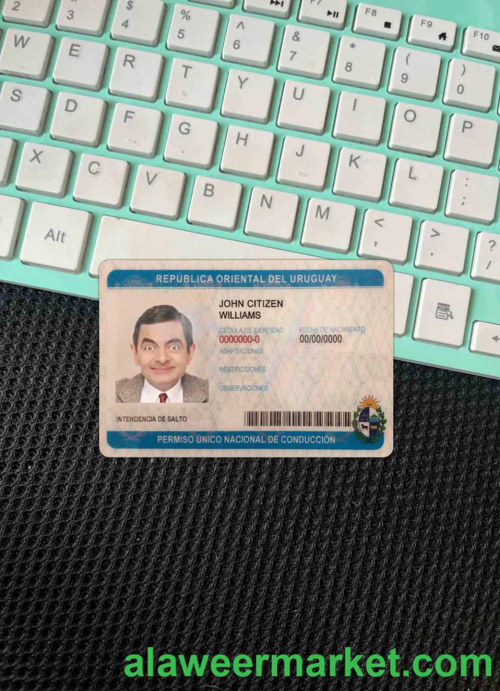 Uruguay driving license photolook FRONT
